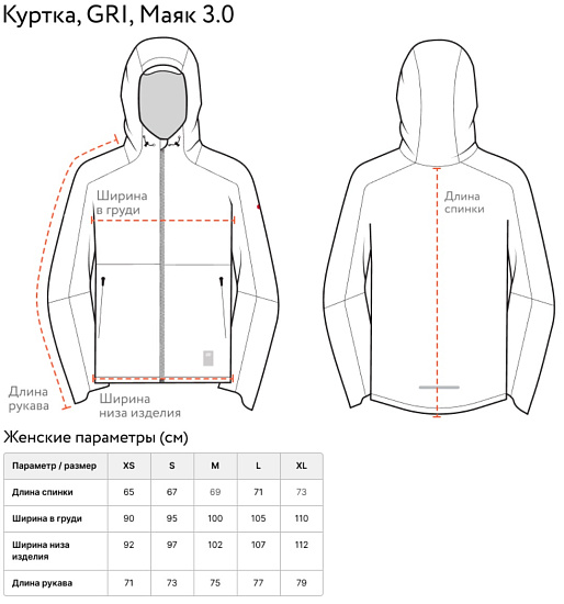 Куртка женская GRI Маяк 3.0 Красный - Фото 6 большая