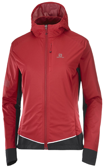 Куртка женская Salomon Light Shell Red Chili/Black - Фото 1 большая