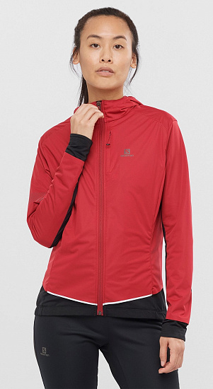 Куртка женская Salomon Light Shell Red Chili/Black - Фото 2 большая