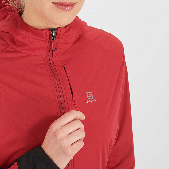 Куртка женская Salomon Light Shell Red Chili/Black - Фото 5 большая