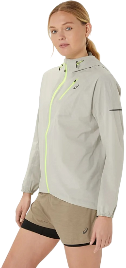 Куртка женская ASICS Fujitrail Waterproof Mineral Beige - Фото 11 большая