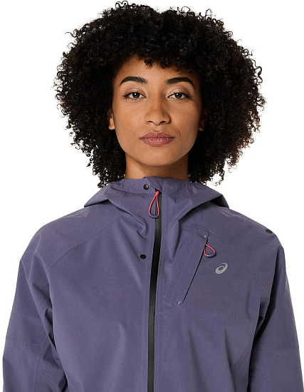 Куртка женская ASICS Metarun Waterproof Greyish Purple - Фото 4 большая
