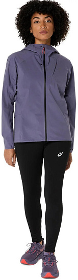 Куртка женская ASICS Metarun Waterproof Greyish Purple - Фото 7 большая