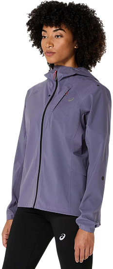 Куртка женская ASICS Metarun Waterproof Greyish Purple - Фото 8 большая