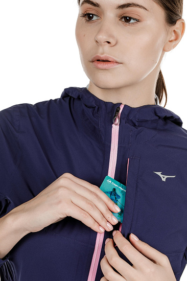 Куртка женская Mizuno Endura 20K Т.Син - Фото 7 большая