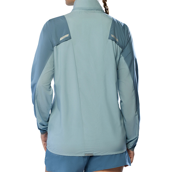 Куртка женская Mizuno Tech Light Citadel/Cloud Blue - Фото 4 большая