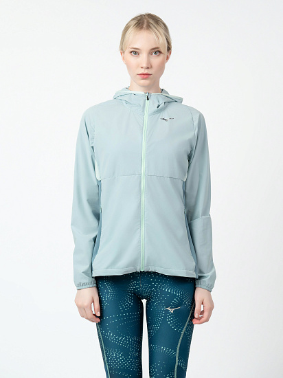 Куртка женская Mizuno Alpha Cloud Blue - Фото 2 большая