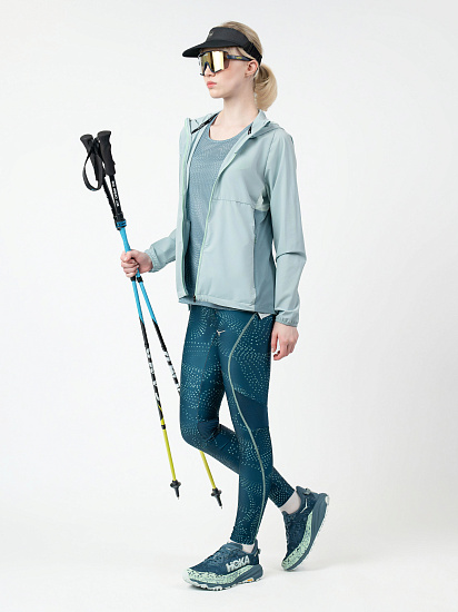 Куртка женская Mizuno Alpha Cloud Blue - Фото 7 большая