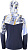 Куртка женская Salomon Agile Fz Hoodie Night Sky/White - Фото 2 малая