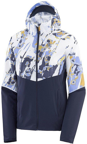 Куртка женская Salomon Agile Fz Hoodie Night Sky/White - Фото 1 большая