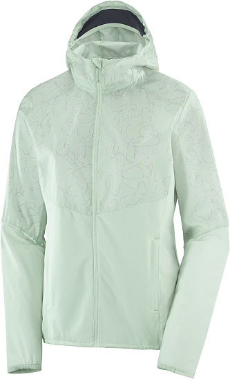 Куртка женская Salomon Agile Fz Hoodie Opal Blue/Ao - Фото 1 большая