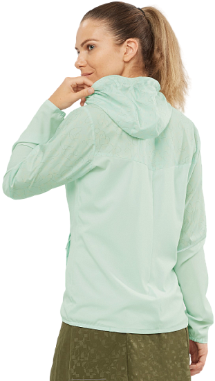 Куртка женская Salomon Agile Fz Hoodie Opal Blue/Ao - Фото 5 большая