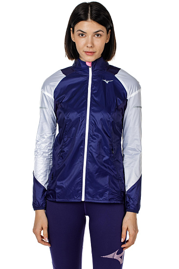 Куртка женская Mizuno Aero WindTop Т.Син - Фото 6 большая