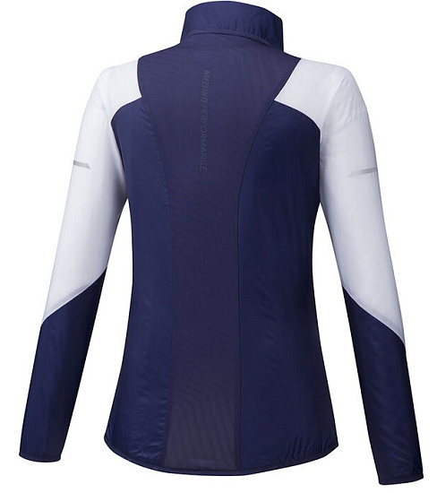 Куртка женская Mizuno Aero WindTop Т.Син - Фото 2 большая