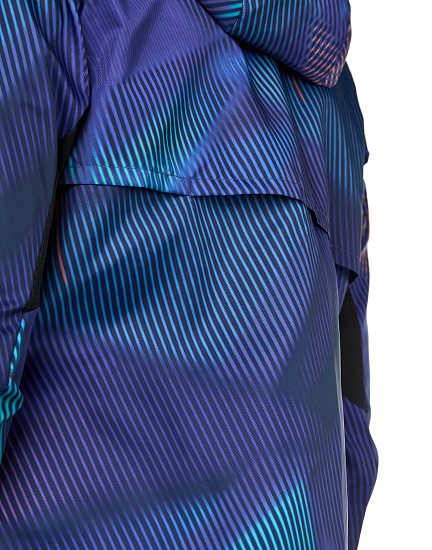 Куртка женская Mizuno Printed Hoodie син - Фото 5 большая