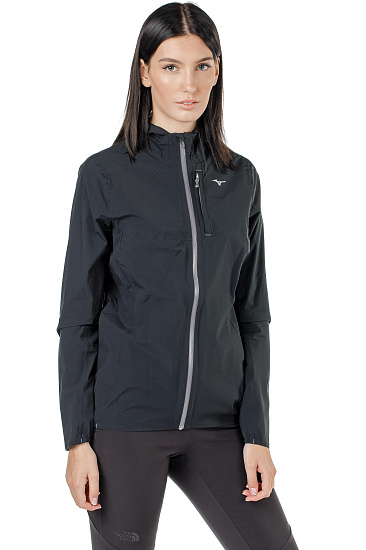 Куртка женская Mizuno Endura 20k Черный - Фото 2 большая