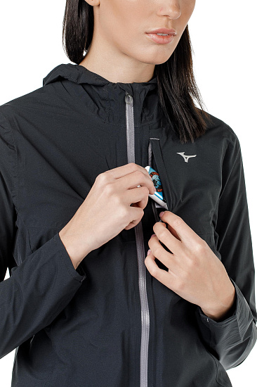 Куртка женская Mizuno Endura 20k Черный - Фото 6 большая