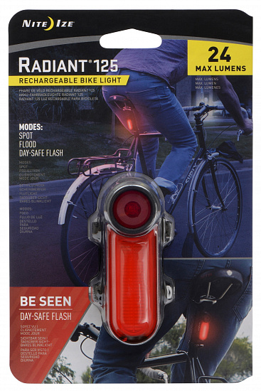 Велосипедный фонарь Nite Ize Radiant 125 Rechargeable Red - Фото 1 большая