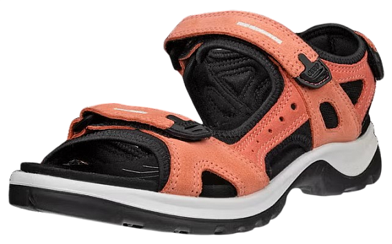 Сандалии женские Ecco Offroad Коралловый/Черный - Фото 6 большая