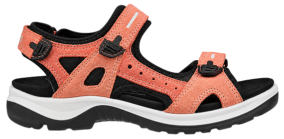 Сандалии женские Ecco Offroad Коралловый/Черный - Фото 1 большая
