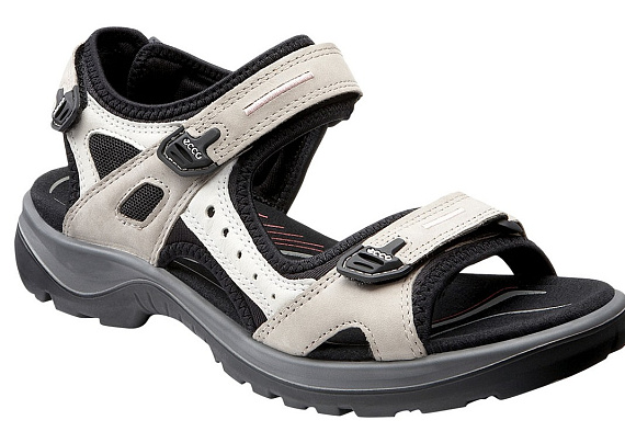 Сандалии женские Ecco Offroad Grey/White/Black - Фото 1 большая