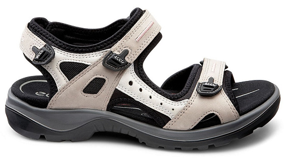 Сандалии женские Ecco Offroad Grey/White/Black - Фото 3 большая