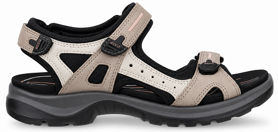 Сандалии женские Ecco Offroad Grey/White/Black - Фото 1 большая
