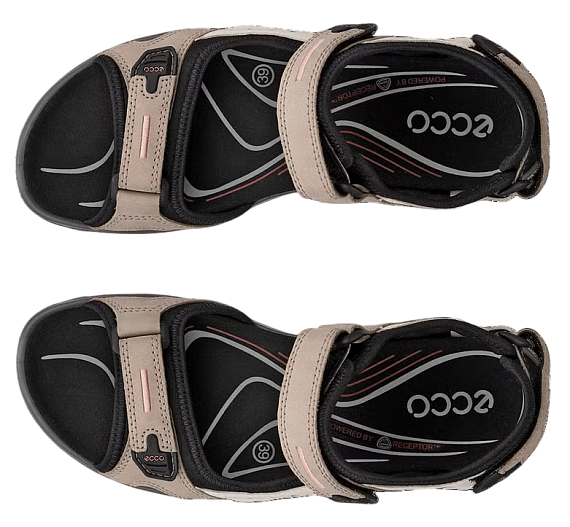 Сандалии женские Ecco Offroad Grey/White/Black - Фото 3 большая