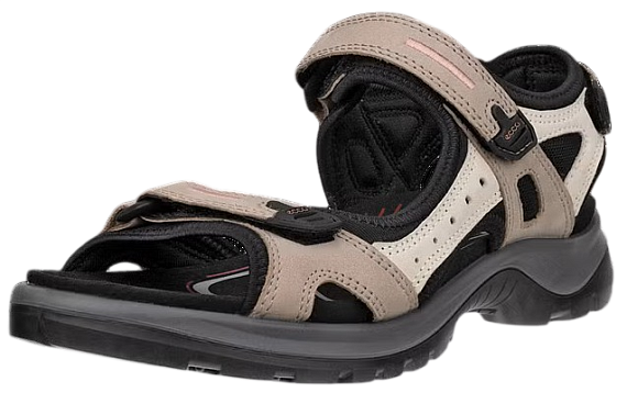 Сандалии женские Ecco Offroad Grey/White/Black - Фото 6 большая