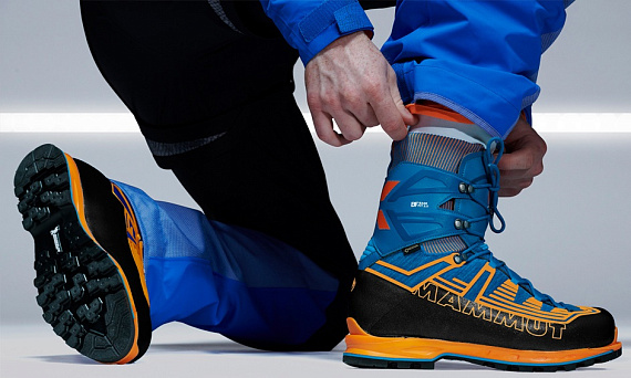 Ботинки мужские Mammut Nordwand Knit High GTX Ice/Sunrise - Фото 2 большая