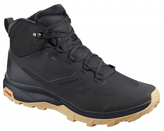 Ботинки мужские Salomon OUTsnap CSWP Black/Ebony/Gum1a - Фото 1 большая