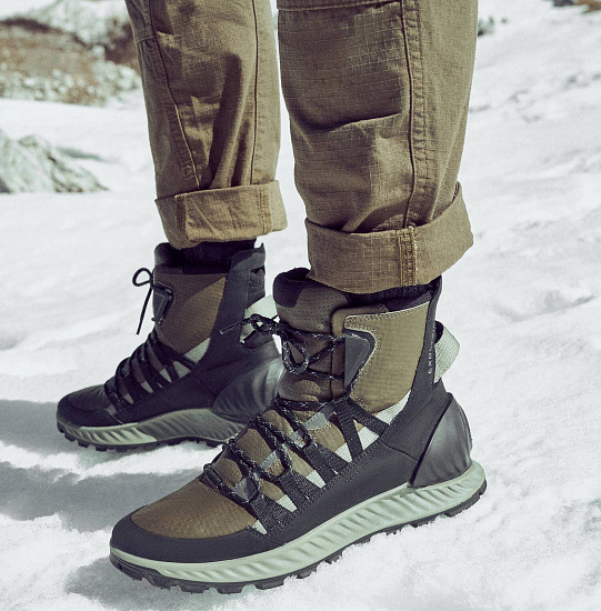 Ботинки мужские Ecco Exostrike Green/Black - Фото 9 большая