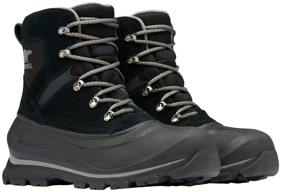 Ботинки мужские Sorel Buxton Lace Boot Wp Black/Quarry - Фото 2 большая