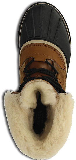 Ботинки мужские Crocs AllCast II Luxe Boot Wheat/Black - Фото 3 большая