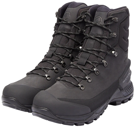 Ботинки мужские Mammut Blackfin Leather High Gtx Black - Фото 2 большая