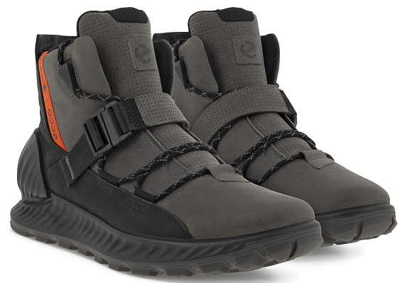 Ботинки мужские Ecco Exostrike Grey/Black - Фото 3 большая