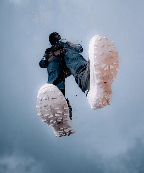 Ботинки мужские Salomon Crosstrak Powder WP Black/Black/White - Фото 3 большая