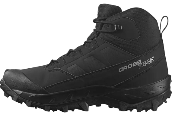 Ботинки мужские Salomon Crosstrak WP Black/Black/Asphalt - Фото 4 большая