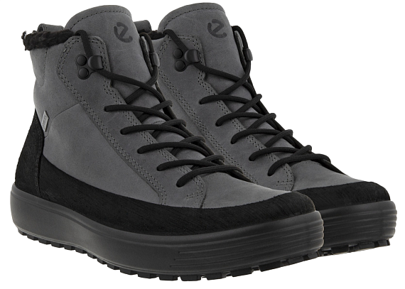 Ботинки мужские Ecco Soft 7 Tred Black/Grey - Фото 8 большая