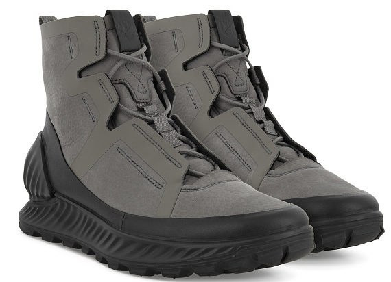 Ботинки мужские Ecco Exostrike Grey/Black - Фото 4 большая