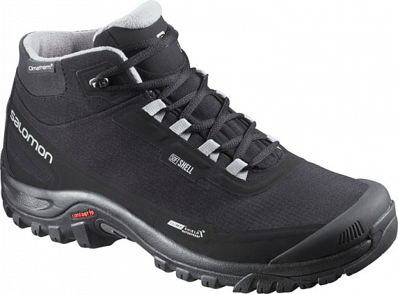 Ботинки мужские Salomon Shelter CS WP Black - Фото 1 большая