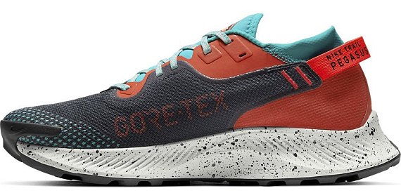 Кроссовки мужские Nike Pegasus Trail 2 GTX Dark Smoke Grey/Martian Sunrise/Aquamarine/Bright Crimson - Фото 3 большая