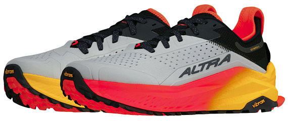 Кроссовки мужские Altra Olympus 6 Gray/Red - Фото 3 большая