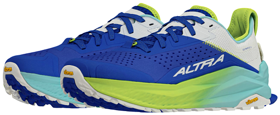 Кроссовки мужские Altra Olympus 6 Blue/Lime - Фото 3 большая