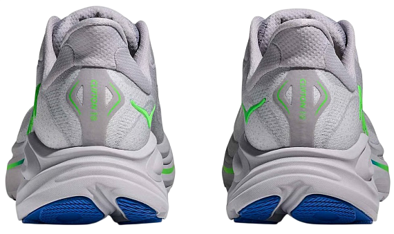 Кроссовки мужские Hoka Clifton 10 Ash Grey/Neon Green - Фото 5 большая