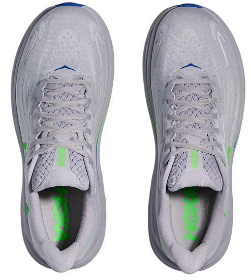 Кроссовки мужские Hoka Clifton 10 Ash Grey/Neon Green - Фото 3 большая