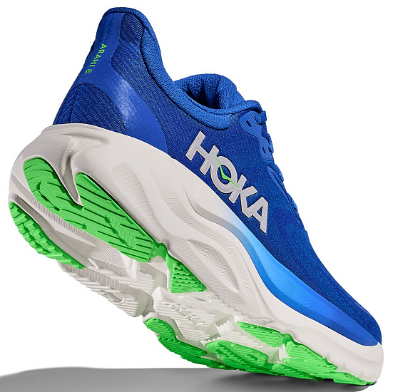 Кроссовки мужские Hoka Arahi 8 Cobalt Blue/Neon Green - Фото 7 большая
