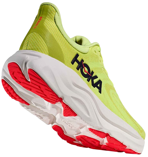 Кроссовки мужские Hoka Arahi 8 Neon Yuzu/Neon Flame - Фото 4 большая