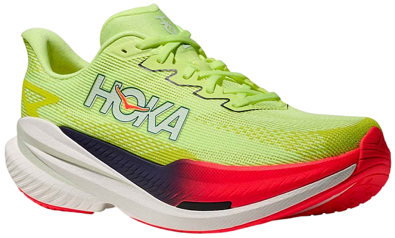 Кроссовки мужские Hoka Mach X 3 Neon Yuzu/Squid Ink - Фото 4 большая