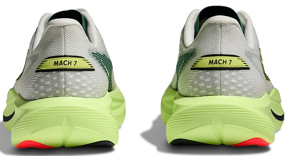 Кроссовки мужские Hoka Mach 7 Frost Neon Yuzu - Фото 5 большая